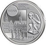 Belgium 5 Euro Mons European Capital of Culture 2015 2015 MONS EUROPEAN CAPITAL OF CULTURE coin reverse Belgium 5 Euro Mons European Capital of Culture 2015 2015 MONS EUROPEAN CAPITAL OF CULTURE coin reverse