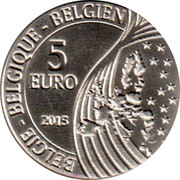 Belgium 5 Euro Mons European Capital of Culture 2015 BU KM# 353 BELGIE BELGIQUE BELGIEN 5 EURO Q P 2015 coin obverse Belgium 5 Euro Mons European Capital of Culture 2015 BU KM# 353 BELGIE BELGIQUE BELGIEN 5 EURO Q P 2015 coin obverse