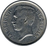 Belgium 5 Francs 1930 KM# 97.2 Decimal Coinage ALBERT ROI DES BELGES G. DEVREESE coin obverse Belgium 5 Francs 1930 KM# 97.2 Decimal Coinage ALBERT ROI DES BELGES G. DEVREESE coin obverse