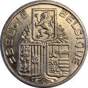 Belgium 5 Francs 1939 KM# 117.3 Decimal Coinage BELGIE BELGIQUE coin obverse Belgium 5 Francs 1939 KM# 117.3 Decimal Coinage BELGIE BELGIQUE coin obverse
