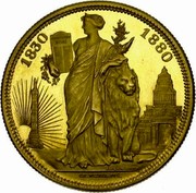 Belgium 5 Francs (50 Years of Belgium) X# M8b 1830 1880 coin reverse Belgium 5 Francs (50 Years of Belgium) X# M8b 1830 1880 coin reverse