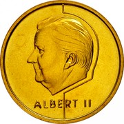 Belgium 5 Francs Albert II 1995 Sets only KM# 190 ALBERT II coin obverse Belgium 5 Francs Albert II 1995 Sets only KM# 190 ALBERT II coin obverse