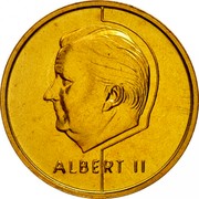 Belgium 5 Francs Albert II 1995 Sets only KM# 189 ALBERT II coin obverse Belgium 5 Francs Albert II 1995 Sets only KM# 189 ALBERT II coin obverse