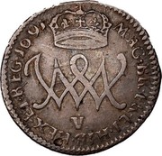 UK 5 Shillings 1691 KM# 132 Scotland MAG BR FR ET HIB REX ET REG 1691 coin reverse UK 5 Shillings 1691 KM# 132 Scotland MAG BR FR ET HIB REX ET REG 1691 coin reverse