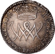 UK 5 Shillings 1694 KM# 136 Scotland MAG BR FR ET HIB REX ET REGINA 1694 coin reverse