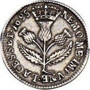 UK 5 Shillings 1695 KM# 140 Scotland NEMO ME IMPVNE LACESSET 1696 coin reverse UK 5 Shillings 1695 KM# 140 Scotland NEMO ME IMPVNE LACESSET 1696 coin reverse