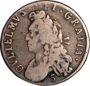 UK 5 Shillings 1702 KM# 147 Scotland GVLIELMVS DEI GRATIA coin obverse UK 5 Shillings 1702 KM# 147 Scotland GVLIELMVS DEI GRATIA coin obverse