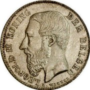 Belgium 50 Centimes Flemish Legend 1886 KM# 27 LEOPOLD II KONING DER BELGEN L.WIENER coin obverse Belgium 50 Centimes Flemish Legend 1886 KM# 27 LEOPOLD II KONING DER BELGEN L.WIENER coin obverse