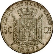 Belgium 50 Centimes Flemish Legend 1886 KM# 27 EENDRACHT MAAKT MACHT 50 CN 18 98 coin reverse Belgium 50 Centimes Flemish Legend 1886 KM# 27 EENDRACHT MAAKT MACHT 50 CN 18 98 coin reverse