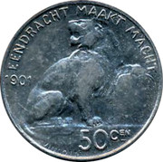 Belgium 50 Centimes 1901 KM# 51 Decimal Coinage EENDRACHT MAAKT MACHT 1901 50 CEN VINCOTTE coin reverse Belgium 50 Centimes 1901 KM# 51 Decimal Coinage EENDRACHT MAAKT MACHT 1901 50 CEN VINCOTTE coin reverse