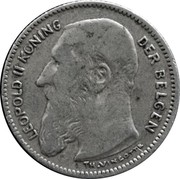 Belgium 50 Centimes 1909 KM# 61.2 Decimal Coinage LEOPOLD II KONING DER BELGEN TH. VINÇOTTE coin obverse Belgium 50 Centimes 1909 KM# 61.2 Decimal Coinage LEOPOLD II KONING DER BELGEN TH. VINÇOTTE coin obverse
