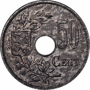 Belgium 50 Centimes Albert I 1918 KM# 83 50 CENT coin reverse Belgium 50 Centimes Albert I 1918 KM# 83 50 CENT coin reverse