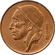 Belgium 50 Centimes 1953 KM# 145 Decimal Coinage RAU coin obverse Belgium 50 Centimes 1953 KM# 145 Decimal Coinage RAU coin obverse
