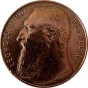Belgium 50 Centimes Leopold II 1901 KM# Pn99 LEOPOLD II ROI DES BELGES coin obverse Belgium 50 Centimes Leopold II 1901 KM# Pn99 LEOPOLD II ROI DES BELGES coin obverse