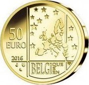 Belgium 50 Euro 100th Anniversary of Einstein's Theory of Relativity 2016 Proof KM# 359 50 EURO BELGI QUE E EN 2016 coin obverse Belgium 50 Euro 100th Anniversary of Einstein's Theory of Relativity 2016 Proof KM# 359 50 EURO BELGI QUE E EN 2016 coin obverse
