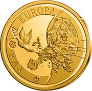 Belgium 50 Euro 70 years of Peace in Europe 2015 Proof KM# 352 PAX EUROPA 70 coin reverse Belgium 50 Euro 70 years of Peace in Europe 2015 Proof KM# 352 PAX EUROPA 70 coin reverse