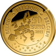 Belgium 50 Euro Belgian Deep Sea Exploration 2011 Proof KM# 312 BELGIE BELGIQUE BELGIEN 50 EURO 2011 LL Q P coin obverse Belgium 50 Euro Belgian Deep Sea Exploration 2011 Proof KM# 312 BELGIE BELGIQUE BELGIEN 50 EURO 2011 LL Q P coin obverse