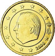 Belgium 50 Euro Cent Albert II - 1st map - 1st type - 1st portrait 2006 Proof KM# 229 A II 2002 coin obverse Belgium 50 Euro Cent Albert II - 1st map - 1st type - 1st portrait 2006 Proof KM# 229 A II 2002 coin obverse