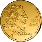 Belgium 50 Euro Hugo Claus 2013 Proof KM# 325 HUGO CLAUS 1929 2008 coin reverse