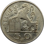 Belgium 50 Francs Baudouin I 1950 KM# 137 BELGIE R LEX 5 0 F coin reverse Belgium 50 Francs Baudouin I 1950 KM# 137 BELGIE R LEX 5 0 F coin reverse