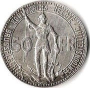 Belgium 50 Francs Brussels Exposition and Railway Centennial 1935 KM# 107.2 KONINKRIJK BELGIE BRUSSELSCHE TENTOONSTELLING 50 FR coin obverse Belgium 50 Francs Brussels Exposition and Railway Centennial 1935 KM# 107.2 KONINKRIJK BELGIE BRUSSELSCHE TENTOONSTELLING 50 FR coin obverse
