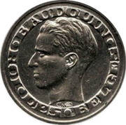Belgium 50 Francs Brussels World Fair 1958 KM# 150.1 BAUDOUIN ROI DES BELGES coin obverse Belgium 50 Francs Brussels World Fair 1958 KM# 150.1 BAUDOUIN ROI DES BELGES coin obverse