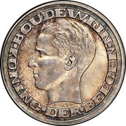 Belgium 50 Francs Brussels World Fair 1958 KM# 151.2 BOUDEWIJN KONING DER BELGEN coin obverse