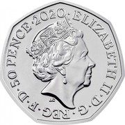 UK 50 Pence Christopher Robin 2020 Brilliant Uncirculated (BU) ELIZABETH II D G REG F D 50 PENCE 2020 J.C coin obverse UK 50 Pence Christopher Robin 2020 Brilliant Uncirculated (BU) ELIZABETH II D G REG F D 50 PENCE 2020 J.C coin obverse