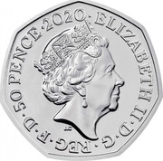 UK 50 Pence Winnie the Pooh (Colored) 2020 Brilliant Uncirculated (BU) ELIZABETH II D G REG F D 50 PENCE 2020 J.C coin obverse UK 50 Pence Winnie the Pooh (Colored) 2020 Brilliant Uncirculated (BU) ELIZABETH II D G REG F D 50 PENCE 2020 J.C coin obverse