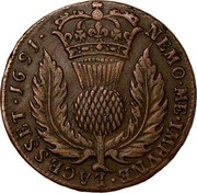 UK 6 Pence 1691 KM# 131 Scotland NEMO ME IMPVNE LACESSET 1692 coin reverse UK 6 Pence 1691 KM# 131 Scotland NEMO ME IMPVNE LACESSET 1692 coin reverse