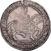 UK 60 Shillings Charles I ND KM# 47 CAROLVS D G MAG BRIT FRAN & HIB REX coin obverse UK 60 Shillings Charles I ND KM# 47 CAROLVS D G MAG BRIT FRAN & HIB REX coin obverse