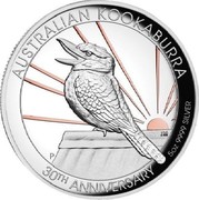 Australia 8 Dollars 30th Anniversary Australian Kookaburra 2020 Proof AUSTRALIAN KOOKABURRA P JM 30TH ANNIVERSARY 5 OZ 9999 SILVER coin reverse Australia 8 Dollars 30th Anniversary Australian Kookaburra 2020 Proof AUSTRALIAN KOOKABURRA P JM 30TH ANNIVERSARY 5 OZ 9999 SILVER coin reverse