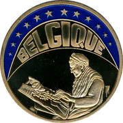 Belgium ECU An Old Man 1993 UNC BELGIQUE coin obverse Belgium ECU An Old Man 1993 UNC BELGIQUE coin obverse