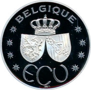 Belgium ECU Baudouin and Fabiola 1993 Proof X# 33 BELGIQUE ECU coin reverse Belgium ECU Baudouin and Fabiola 1993 Proof X# 33 BELGIQUE ECU coin reverse