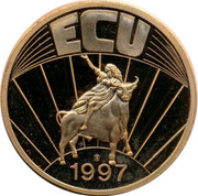 Belgium ECU Leopold I 1997 UNC ECU 1997 coin reverse Belgium ECU Leopold I 1997 UNC ECU 1997 coin reverse