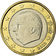 Belgium Euro Albert II - 1st map - 1st type - 1st portrait 2002 Proof KM# 230 A II 1999 coin obverse Belgium Euro Albert II - 1st map - 1st type - 1st portrait 2002 Proof KM# 230 A II 1999 coin obverse