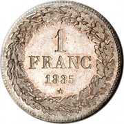 Belgium Franc Leopold I 1835 KM# 7.1 1 FRANC 1833 coin reverse Belgium Franc Leopold I 1835 KM# 7.1 1 FRANC 1833 coin reverse