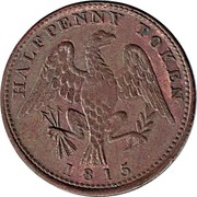 Canada Half Penny (Britannia and Eagle) HALF PENNY TOKEN 1814 coin reverse Canada Half Penny (Britannia and Eagle) HALF PENNY TOKEN 1814 coin reverse