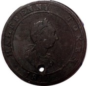 Canada Halfpenny Hosterman and Etter 1814  HALFPENNY TOKEN 1814 coin obverse Canada Halfpenny Hosterman and Etter 1814  HALFPENNY TOKEN 1814 coin obverse