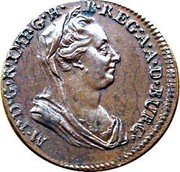 Belgium Liard 1777 (b) KM# 28 Standart Coinage M T D G R IMP G H B REG A A D BURG coin obverse Belgium Liard 1777 (b) KM# 28 Standart Coinage M T D G R IMP G H B REG A A D BURG coin obverse