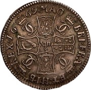 UK Merk Charles II 1669 KM# 102.1 MAG BRI FRA ET HIB REX 1669 coin reverse UK Merk Charles II 1669 KM# 102.1 MAG BRI FRA ET HIB REX 1669 coin reverse
