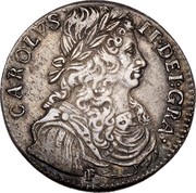 UK Merk 1674 KM# 102.2 Scotland CAROLVS II DEI GRA coin obverse UK Merk 1674 KM# 102.2 Scotland CAROLVS II DEI GRA coin obverse