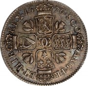 UK Merk 1682 KM# 110.2 Scotland SCO ANG FR ET HIB REX 1676 coin reverse UK Merk 1682 KM# 110.2 Scotland SCO ANG FR ET HIB REX 1676 coin reverse