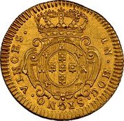 Portugal 1/2 Escudo (800 Reis) 1722 INCM L KM# 210 Kingdom Milled coinage IN HOC SIGNO VINCES coin reverse Portugal 1/2 Escudo (800 Reis) 1722 INCM L KM# 210 Kingdom Milled coinage IN HOC SIGNO VINCES coin reverse