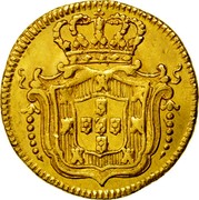 Portugal 1/2 Escudo (800 Reis) 1725 KM# 218.3 Kingdom Milled coinage coin reverse Portugal 1/2 Escudo (800 Reis) 1725 KM# 218.3 Kingdom Milled coinage coin reverse