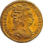 Portugal 1/2 Escudo (800 Reis) 1789 KM# 296 Kingdom Milled coinage MARIA I D G PORT ET ALG REGINA coin obverse Portugal 1/2 Escudo (800 Reis) 1789 KM# 296 Kingdom Milled coinage MARIA I D G PORT ET ALG REGINA coin obverse