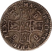 UK 1/2 Merk Charles II 1675 KM# 101.3 MAG BRI FRA ET HIB REX 1675 coin reverse UK 1/2 Merk Charles II 1675 KM# 101.3 MAG BRI FRA ET HIB REX 1675 coin reverse