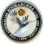 Australia 1 Dollar Kookaburra. Beijin Money Fair Panda Privy Mark 1996 THE AUSTRALIAN KOOKABURRA 1 OZ 999 SILVER 1996 coin reverse Australia 1 Dollar Kookaburra. Beijin Money Fair Panda Privy Mark 1996 THE AUSTRALIAN KOOKABURRA 1 OZ 999 SILVER 1996 coin reverse