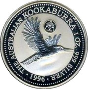 Australia 1 Dollar Kookaburra. Belgium Privy Mark 1996 KM# 289 THE AUSTRALIAN KOOKABURRA 1 OZ. 999 SILVER 1996 coin reverse Australia 1 Dollar Kookaburra. Belgium Privy Mark 1996 KM# 289 THE AUSTRALIAN KOOKABURRA 1 OZ. 999 SILVER 1996 coin reverse