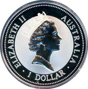Australia 1 Dollar Kookaburra. Ireland Privy Mark 1998 KM# 362.3 ELIZABETH II AUSTRALIA 1 DOLLAR coin obverse Australia 1 Dollar Kookaburra. Ireland Privy Mark 1998 KM# 362.3 ELIZABETH II AUSTRALIA 1 DOLLAR coin obverse
